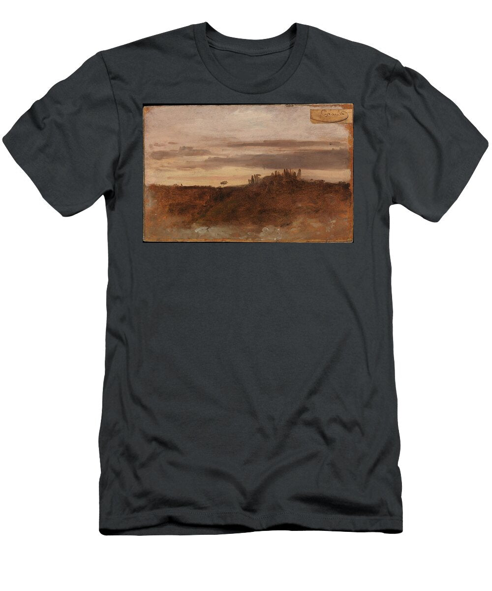 Marius Granet Dusk Monte Mario Rome 1804 Francois T-Shirt