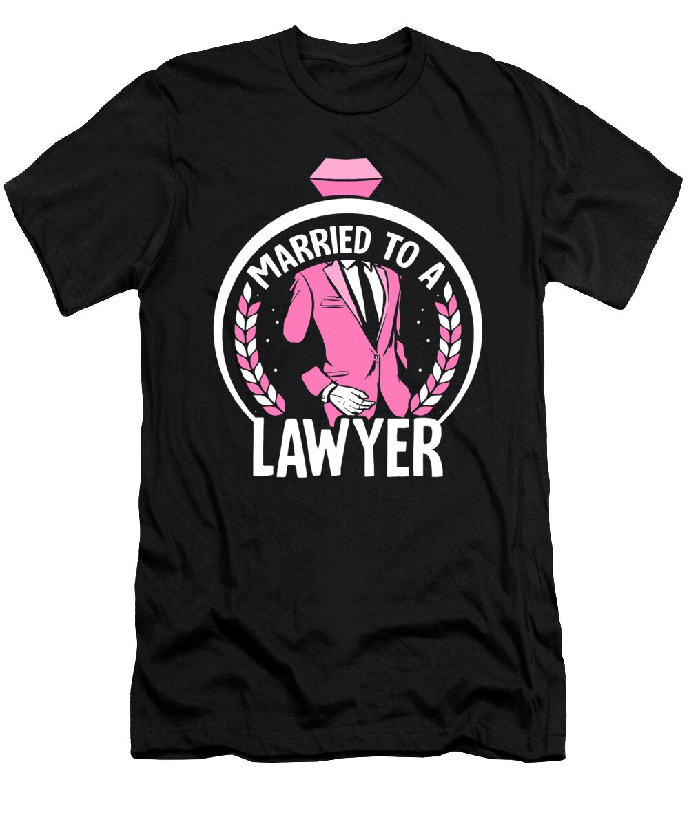 Married to a Lawyer Wife Advocate Attorney Graduation Law Dh Bubble T-Shirt
