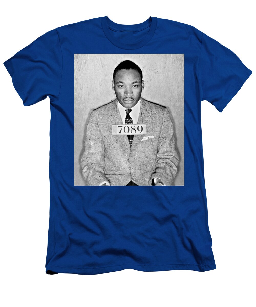 Martin Luther King Jr Mug Shot Tony Rubino T-Shirt