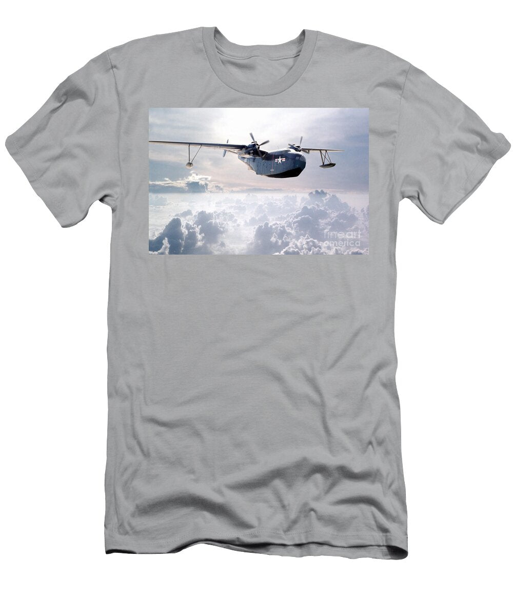 Martin Pbm 5a Mariner in High Flight Wernher Krutein T-Shirt