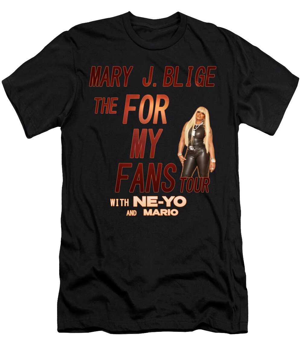 Mary J Blige Mjb the for My Fans with Ne Yo and Mario Tour 2025 Vare Scoutt T-Shirt