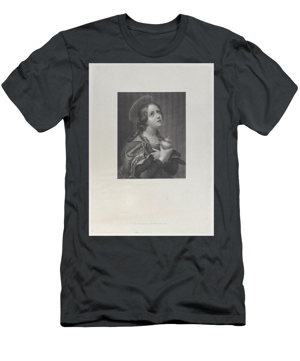 Mary Magdalene As a Young Girl Clutching Her Unguent Vase1832 Giovita Garavaglia Motionage Designs T-Shirt