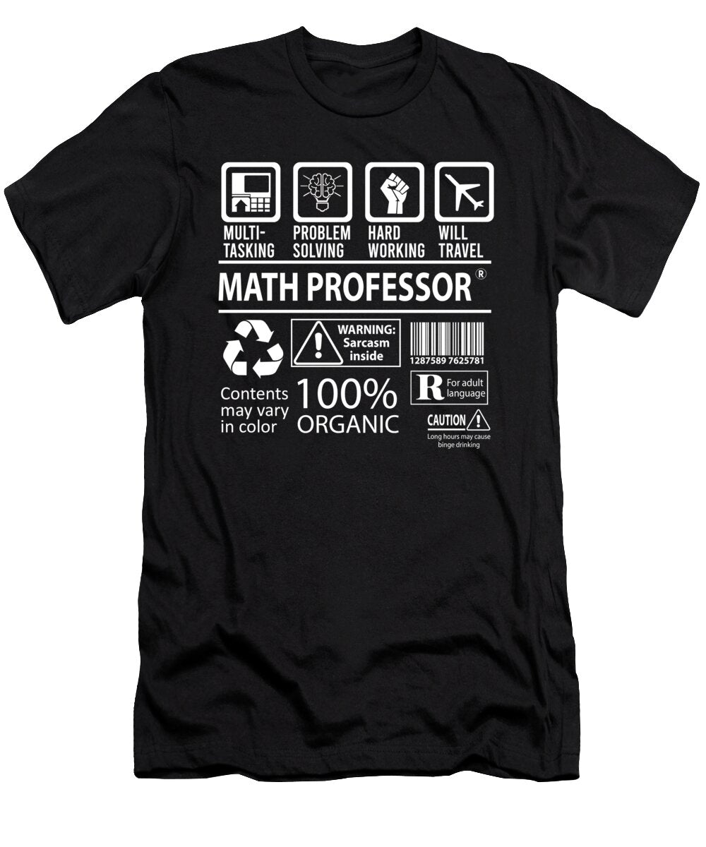 Math Professor Multitasking Job Title Gift Item Shi Hu Kang T-Shirt