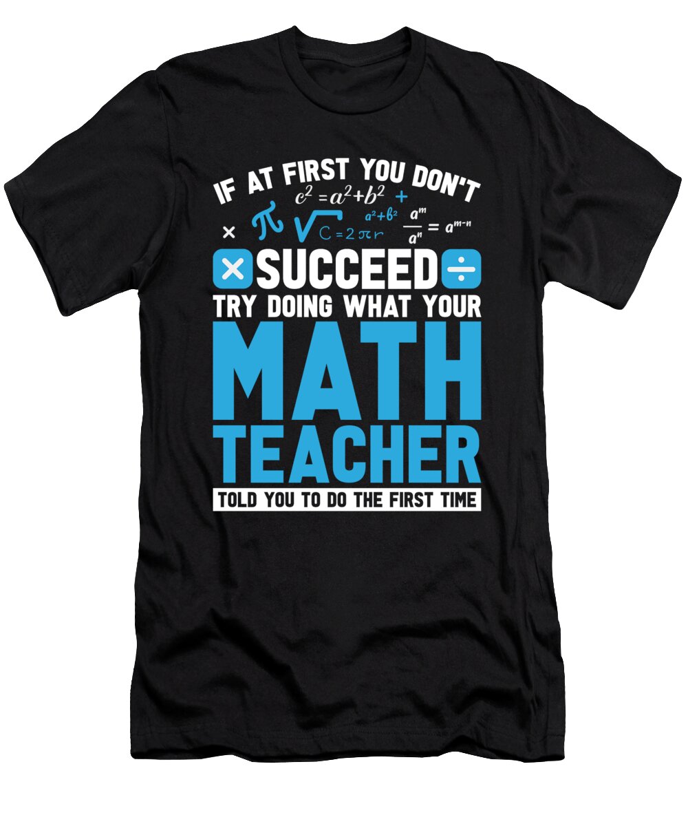 Math Teacher Equations School Educator Education Math Tutor Crazy Squirrel T-Shirt
