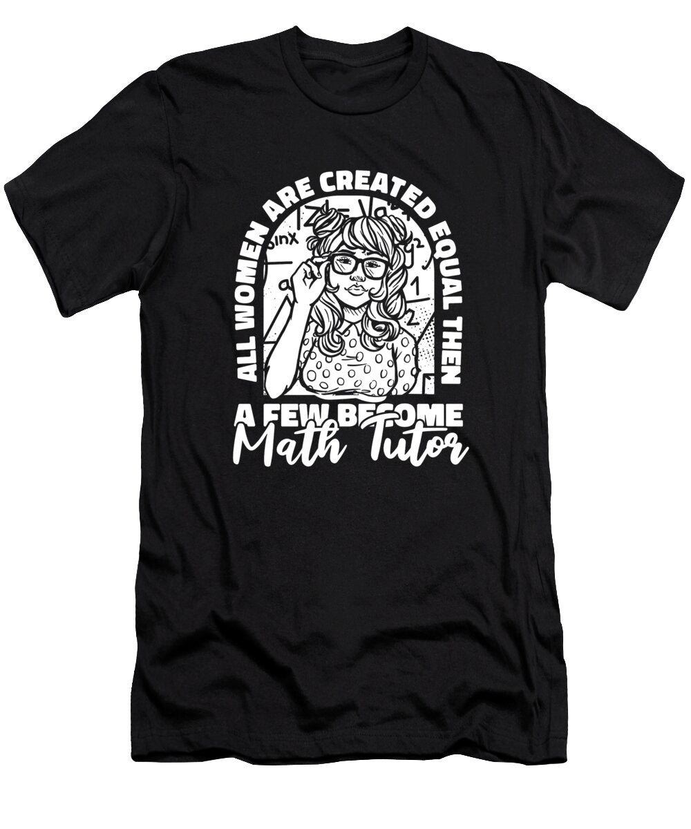 Math Teacher Female School Educator Education Math Tutor Crazy Squirrel T-Shirt