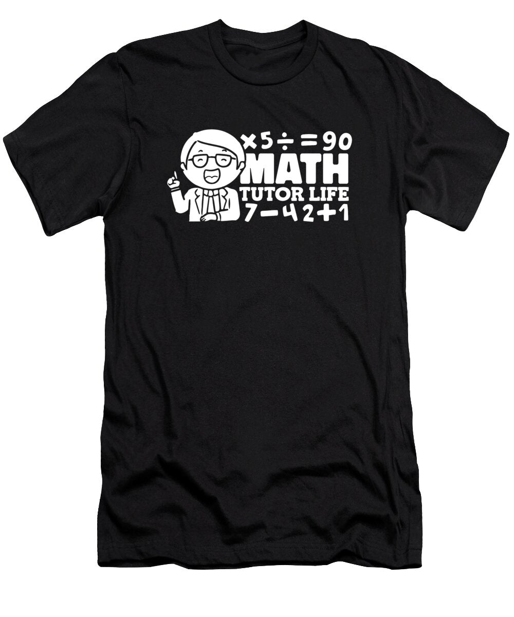 Math Teacher Life Educator School Education Math Tutor Crazy Squirrel T-Shirt