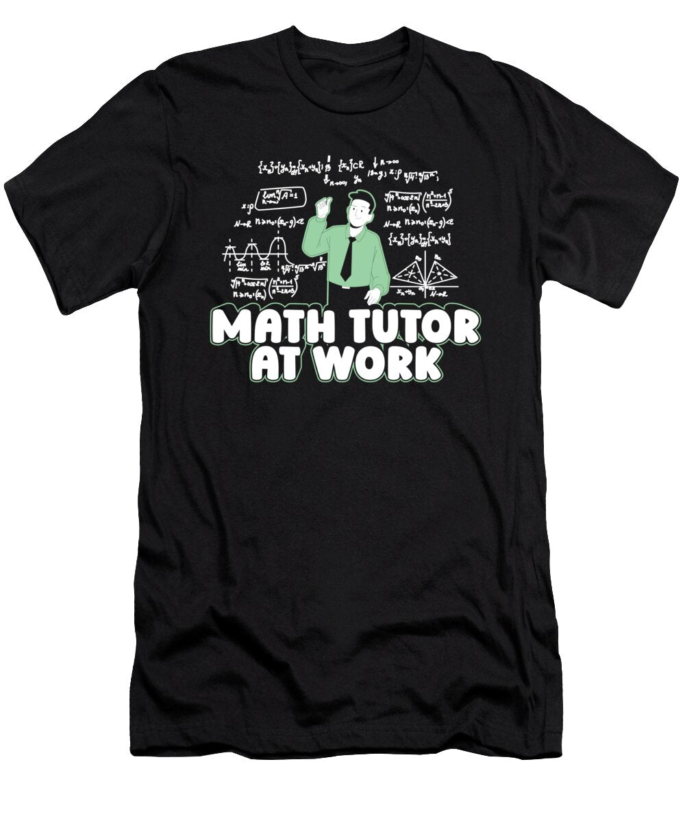 Math Teacher Work Education Educator School Math Tutor Crazy Squirrel T-Shirt