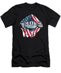 Math Tutor US Flag Teacher School Education Math Tutor Crazy Squirrel T-Shirt