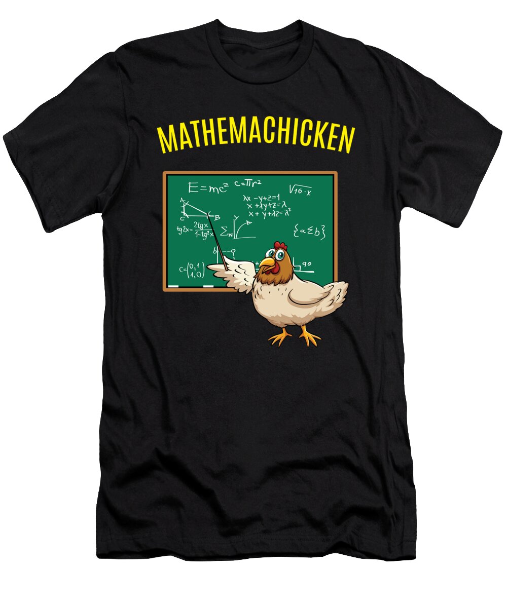 Mathemachicken Math Chicken Mathematics Moon T-Shirt