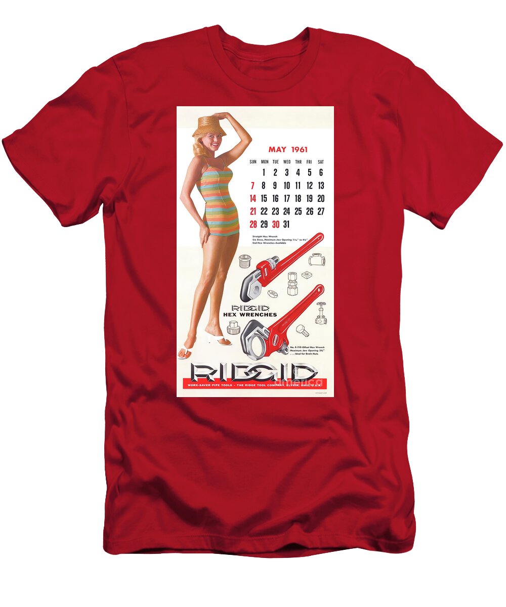 May 1961 Ridgid Tool Calendar Retrographs T-Shirt