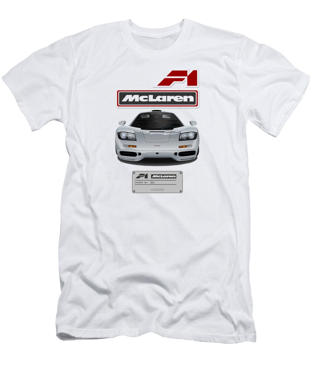 Mclaren F1 001 1993 Silver Michael Mccord T-Shirt