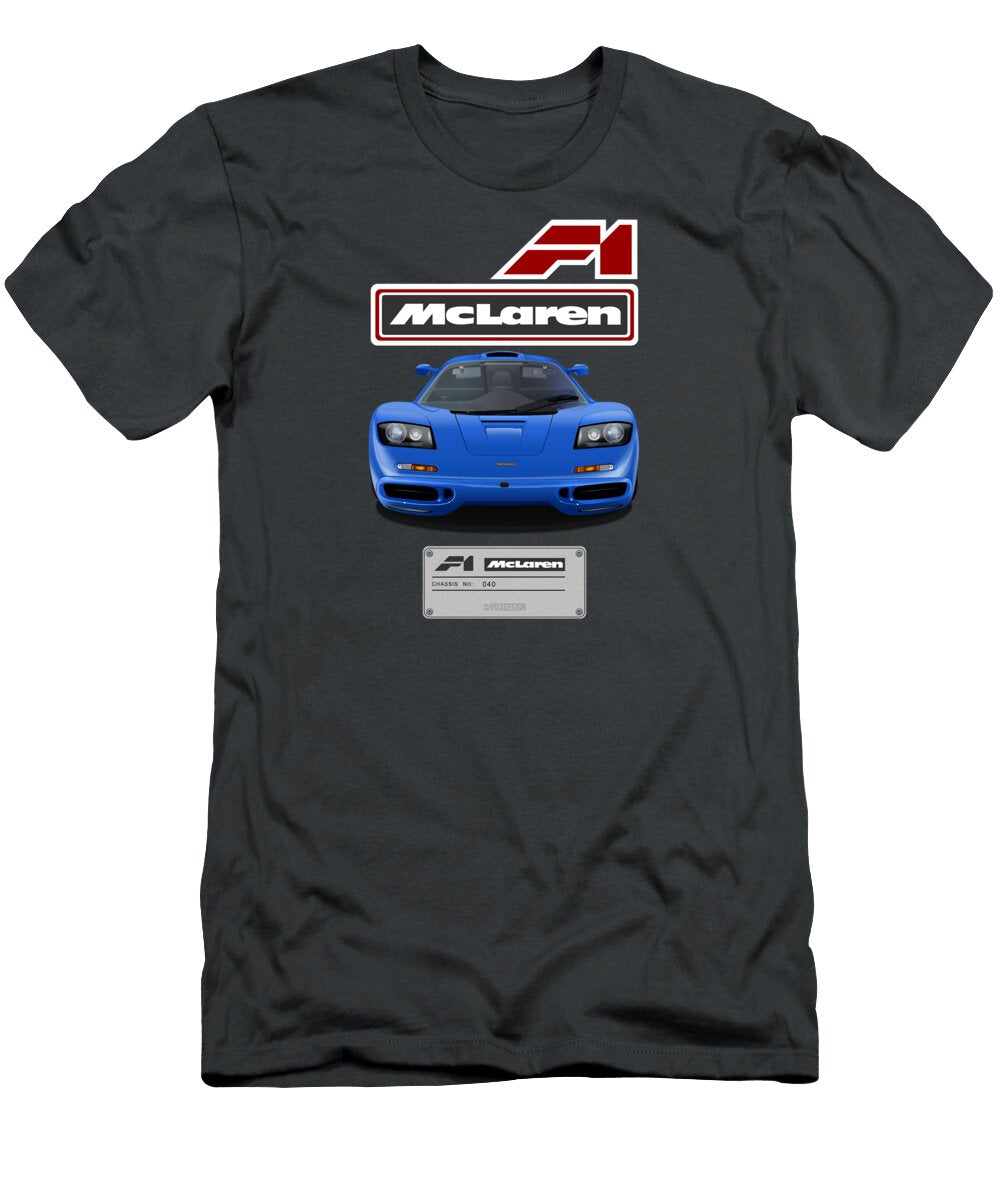 Mclaren F1 040 Industrial Blue Flemke High Mount Mirrors Michael Mccord T-Shirt