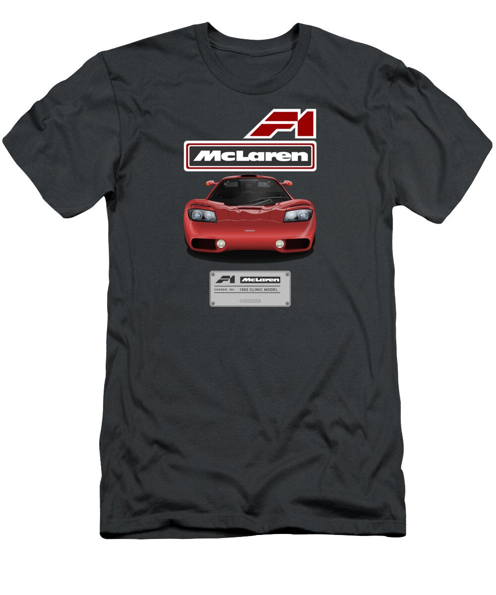 Mclaren F1 Clinic Car 1992 Red Michael Mccord T-Shirt