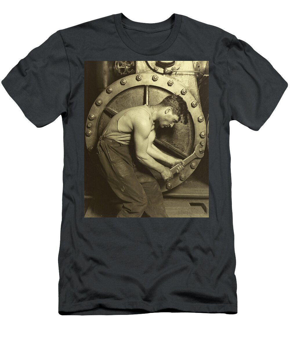 Mechanic and Steam Pump 1920 Lewis Hine T-Shirt