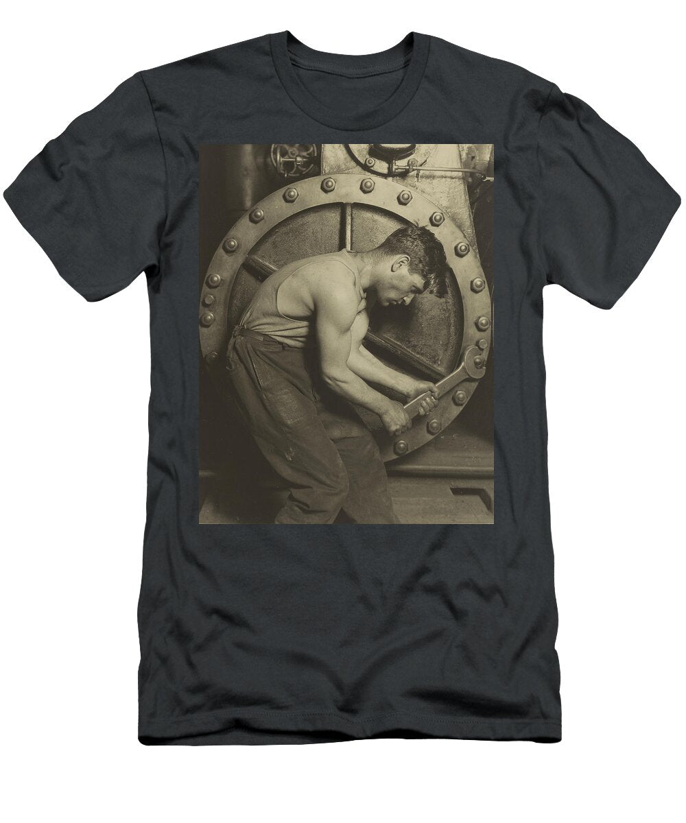 Mechanic and Steam Pump Lewis Wickes Hine T-Shirt