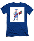 Mechanic Cradling Pipe Wrench Cartoon Aloysius Patrimonio T-Shirt