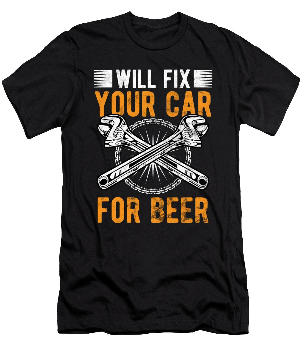 Mechanic Fix for Beer Wrench Life Tools Birthday Gift Haselshirt T-Shirt