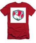 Mechanic Holding Monkey Wrench Shield Retro Aloysius Patrimonio T-Shirt