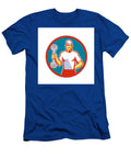 Mechanic Holding Wrench Circle Retro Aloysius Patrimonio T-Shirt