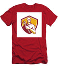Mechanic Holding Wrench Shield Retro Aloysius Patrimonio T-Shirt