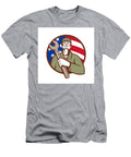 Mechanic Holding Wrench USA Flag Circle Retro Aloysius Patrimonio T-Shirt