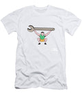 Mechanic Lifting Giant Spanner Wrench Cartoon Aloysius Patrimonio T-Shirt