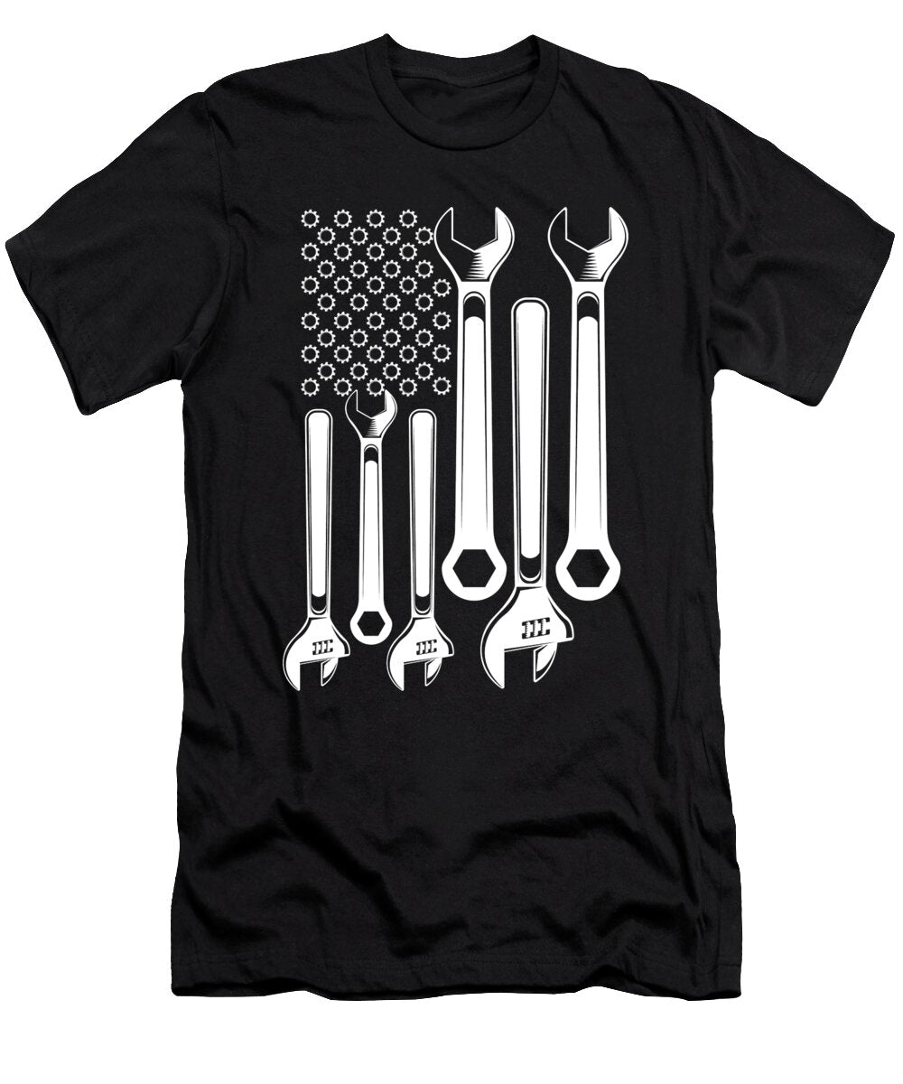Mechanic Screwdriver US Flag Manuel Schmucker T-Shirt