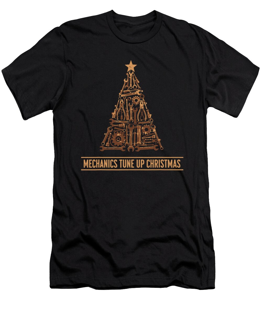 Mechanic Tune Up Christmas Funny Auto Mechanic Zyneu Gangd T-Shirt