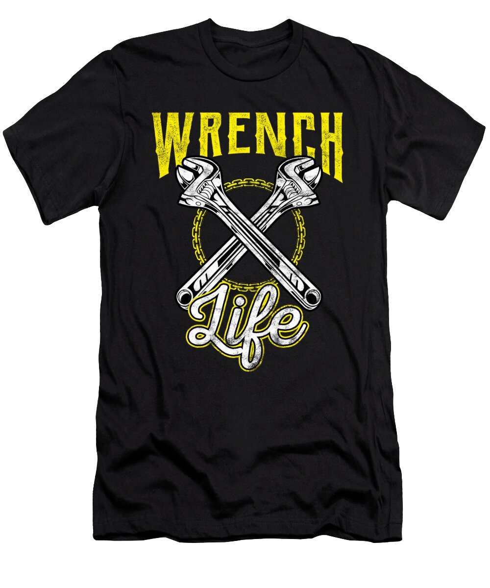 Mechanic Wrench Life Bigger Tools Fix Birthday Gift Haselshirt T-Shirt
