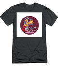 Mechanic Wrench Unscrewing Circle Woodcut Aloysius Patrimonio T-Shirt