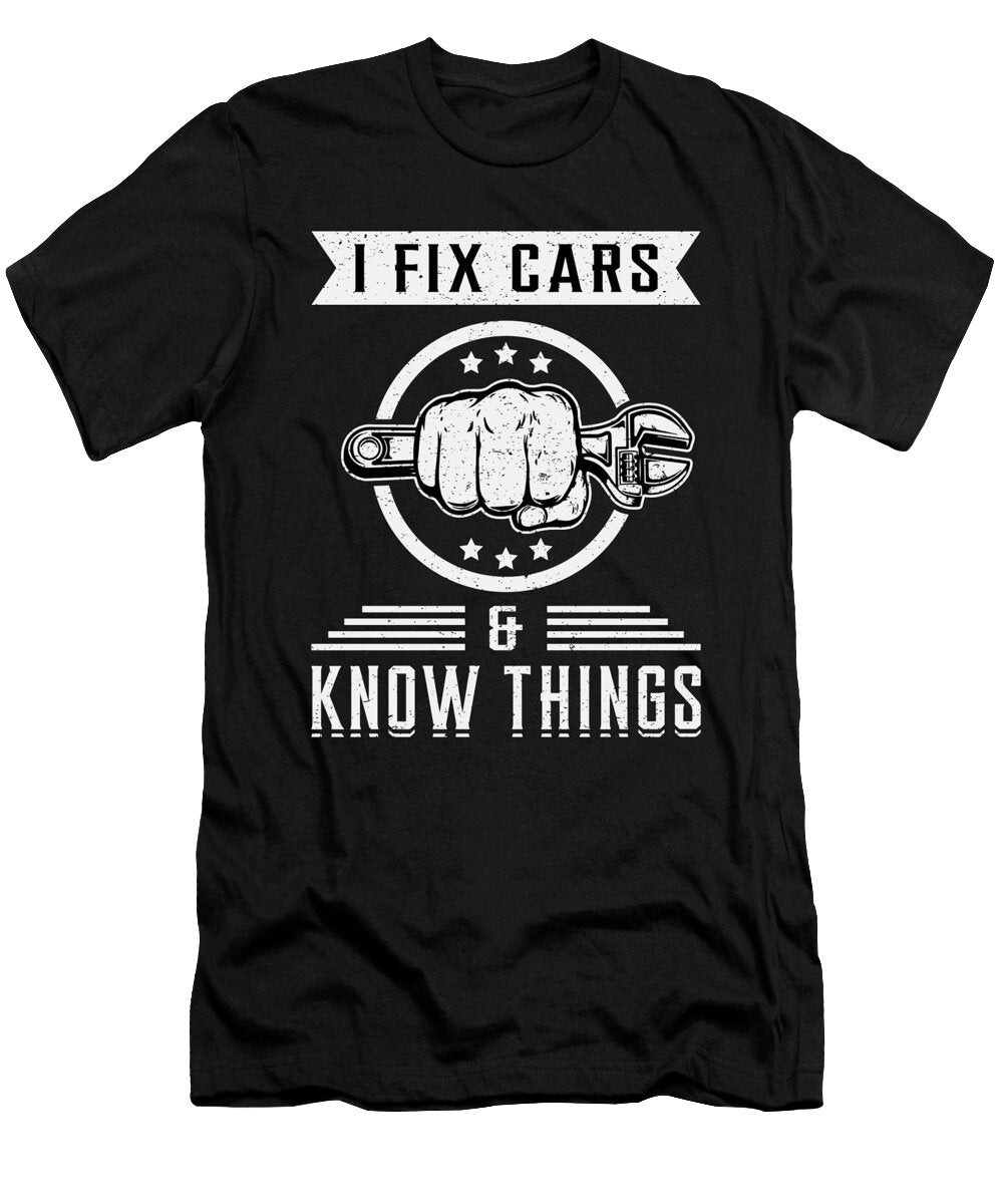 Mechanics Car Mechanic Car Engine Funny Gift Idea Tshirtconcepts Marvin Poppe T-Shirt
