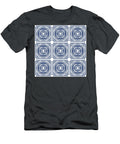 Mediterranean Pattern 1 Tile Pattern Designs Geometric Blue Ceramic Tile Surface Pattern Studio Grafiikka T-Shirt