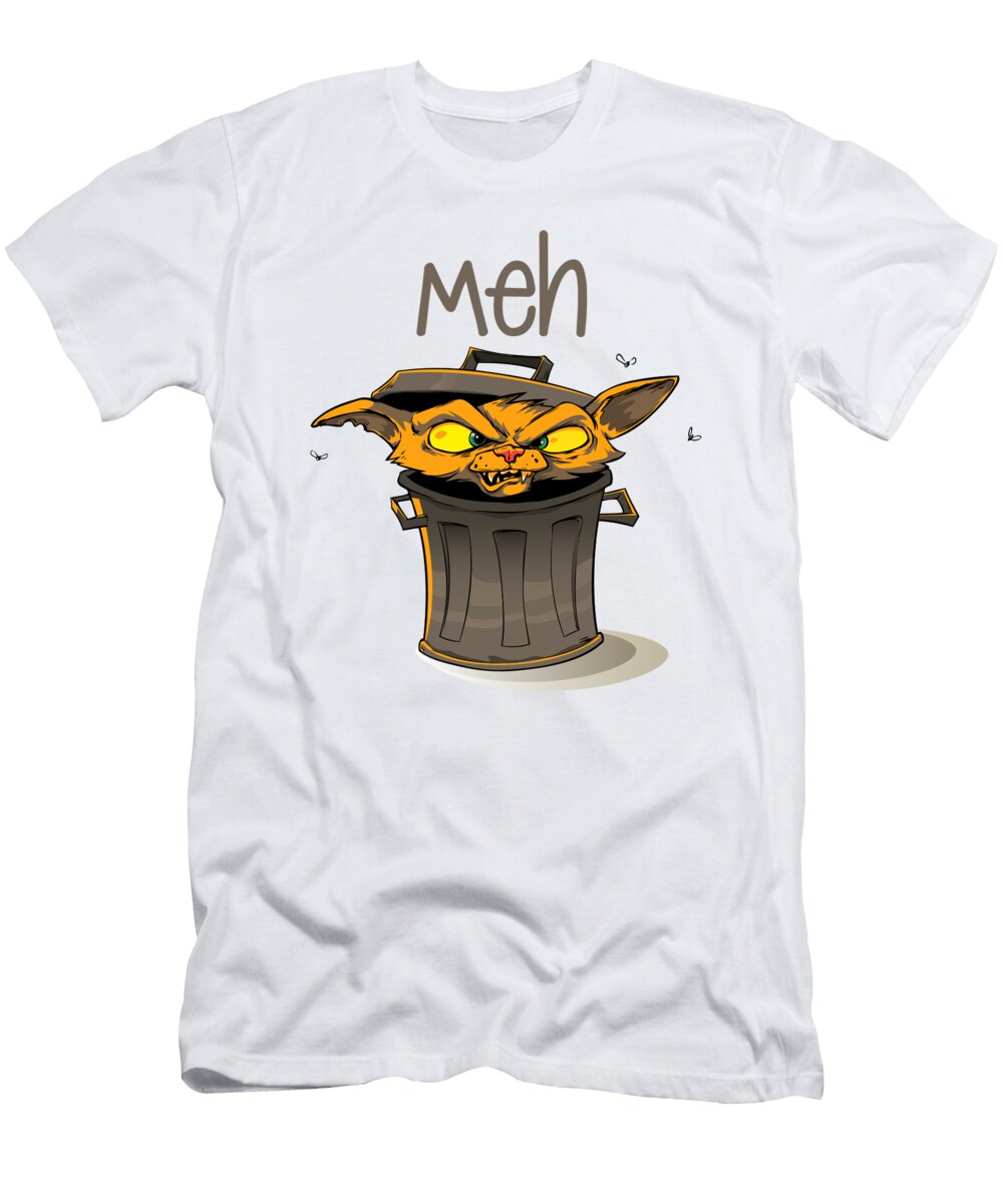 Meh Cat Meow Owner Cat Lover Steven Zimmer T-Shirt