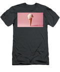 Melting Vanilla Ice Cream Cone on Pink Background Michal Bednarek T-Shirt