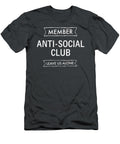 Member Antisocial Club Leave US Alone Sarcastic Funny Terezf Mackl T-Shirt