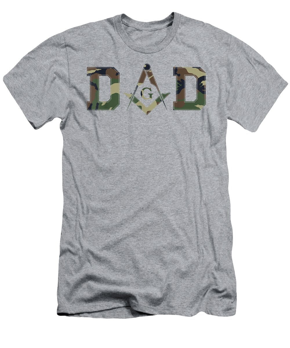 Mens Masonic Dad Fathers Day Camo Freemason Demic Mario T-Shirt