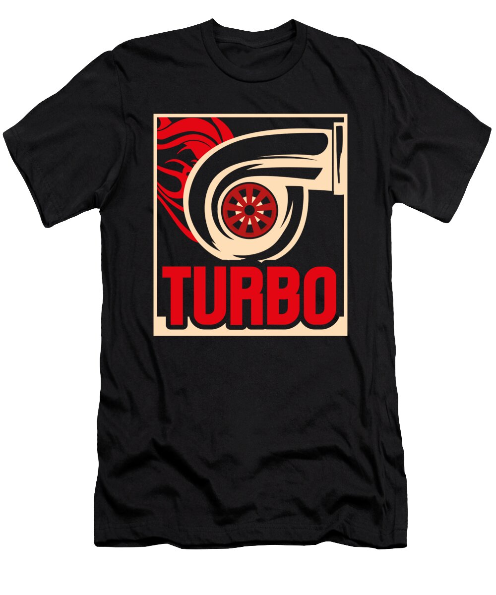 Mens Turbo Racing Car Parts Boost Turbo Lover Maximus Designs T-Shirt