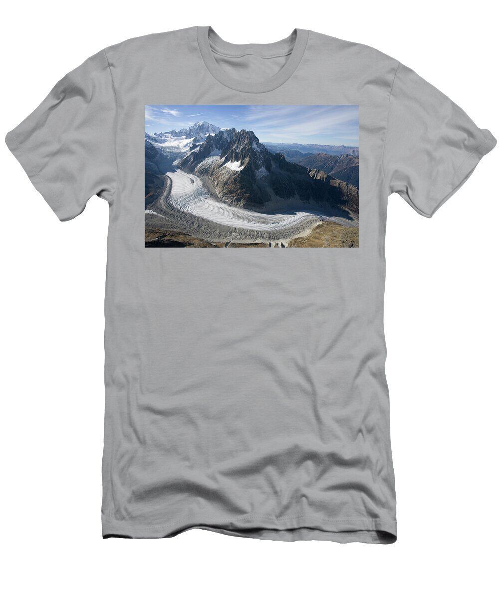 Mer De Glace Glacier in the Summer Mario Colonel T-Shirt