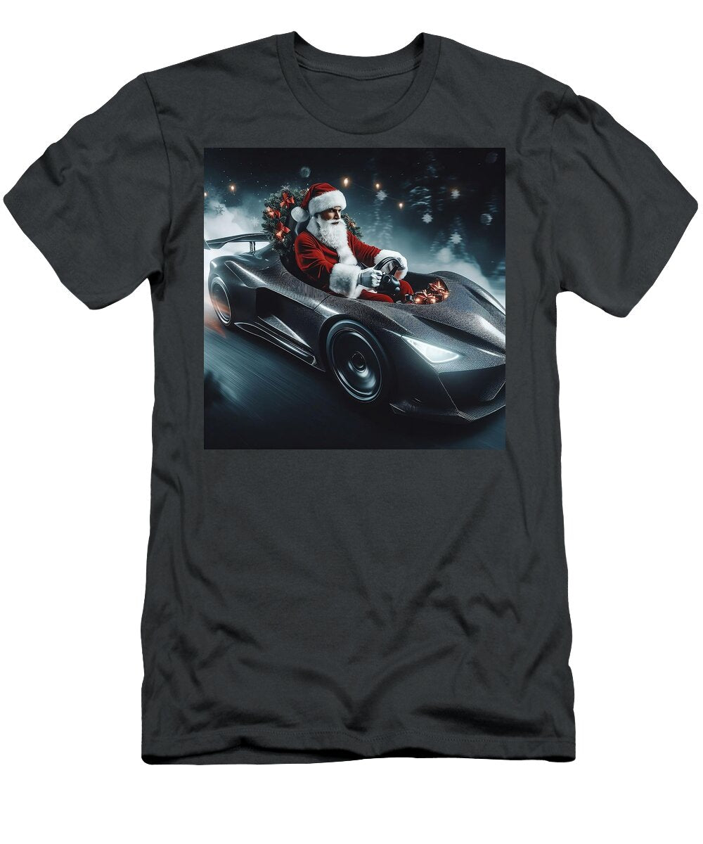 Merry Mach 5 Santas Supercharged Sleighing Spectacle Daniel Dudgeon T-Shirt