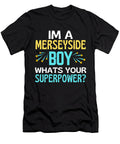 Merseyside Boy Whats Your Superpower Liverpool Fun Faiz Nawaz T-Shirt
