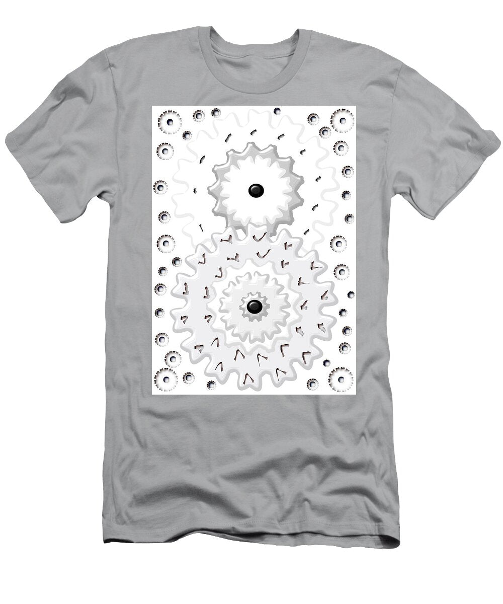 Metallic Flowers in Gear Jon Fennel T-Shirt