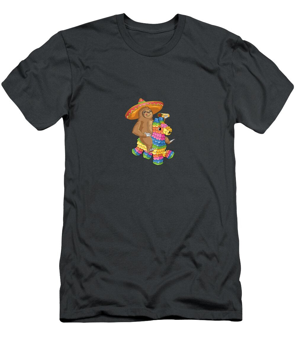 Mexico Sloth Riding Pinata Burrito Cinco De Mayo Party 2021 Premium Cinco De Mayo Devyn1peggy T-Shirt