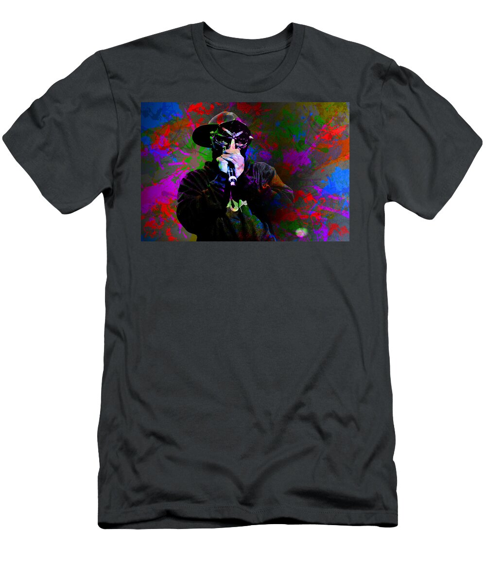 Mf Doom Famous Rapper Paint Splatters Colorful Portrait Design Turnpike T-Shirt