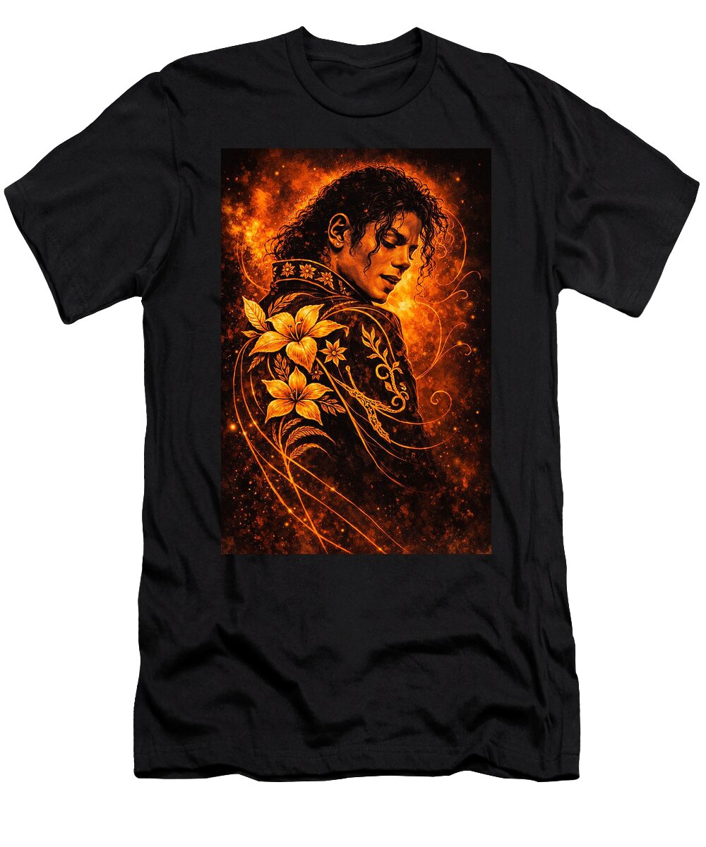 Michael Jackson in Fiery Portrait Museum of Exquisities T-Shirt