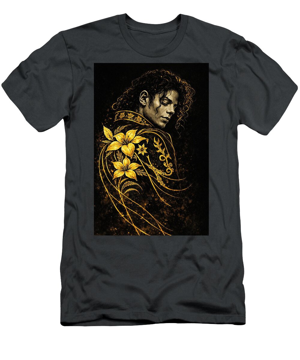 Michael Jackson in Floral Jacket Yellow Gold Museum of Exquisities T-Shirt