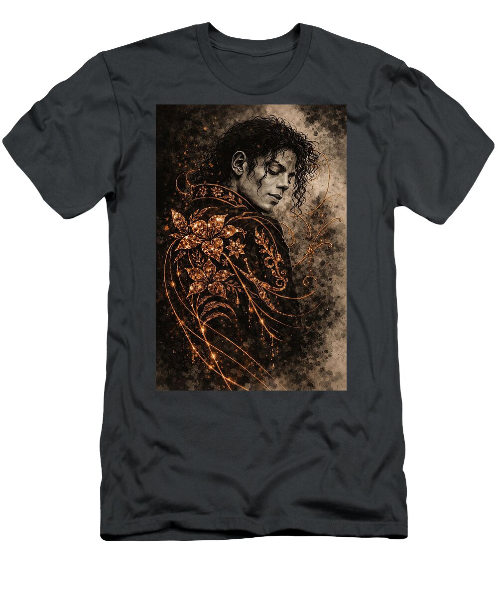 Michael Jackson in Ornate Jacket Bronze Sparkle Museum of Exquisities T-Shirt