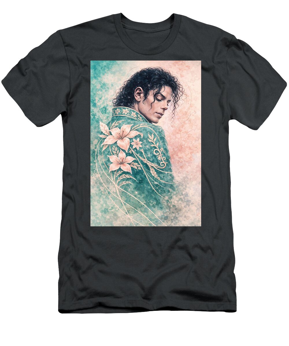 Michael Jackson Sea Green and Powder Pink Museum of Exquisities T-Shirt