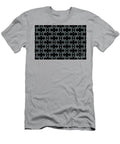 Mid Tone Blue and Black Stripe Chevron Pattern Petite Pattern Minimal Graphic Designs T-Shirt