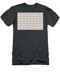 Mid Tone Brown and White Chevron Arrow Pattern Petite Pattern Minimal Graphic Designs T-Shirt