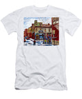 Milton Corner Durocher Green Superette Montreal Winter Scene At Mcgill Ghetto C Spandau Canadian Art Carole Spandau T-Shirt
